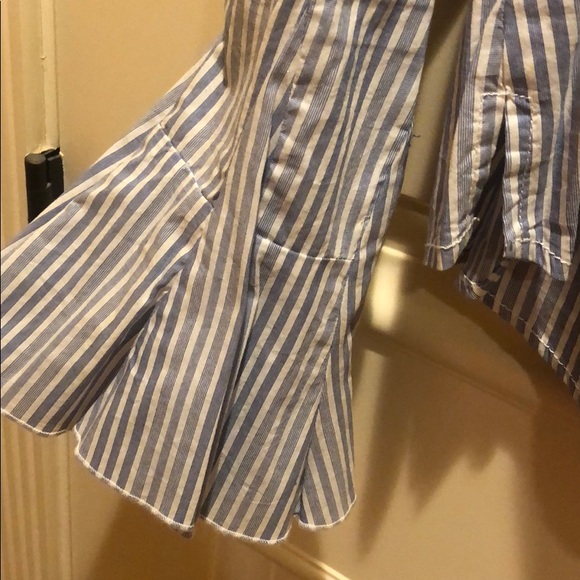 Free People Bell Sleeve Striped Shirt - Picture 3 of 3
